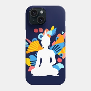 White Budda with Colorful Energy Phone Case