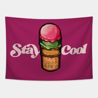 Stay Cool Ice Cream Scoops Tapestry