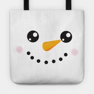 Christmas Snowman, White Snowman, Carrot Nose Tote