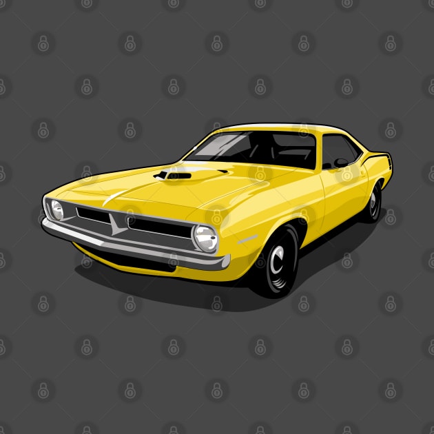 1970 Plymouth Barracuda in Lemon Twist by candcretro