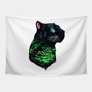 Panther with its jungle background Tapestry