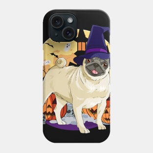 Pug Witch Pumpkin Happy Halloween Phone Case
