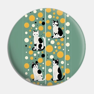 Polka Dot Purr: Playful Cat Design Pin