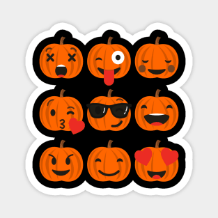 Halloween Pumpkins Emoji Magnet