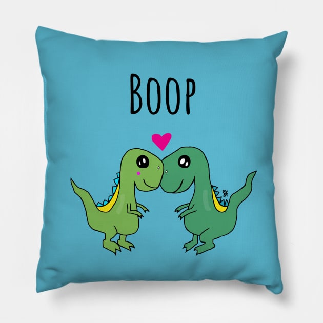 Boop - Dinosaurs in Love Pillow by SKPink