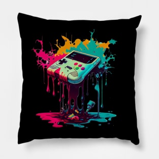 Retro Gaming Ink Melt Pillow