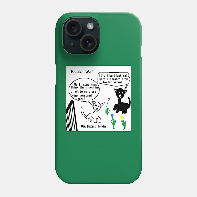 Border Wall Design (Green Background) Phone Case by 2triadstore