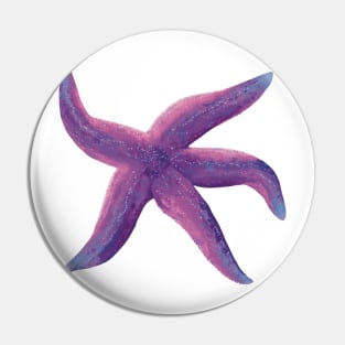 Starfish Glowing Purple Pin