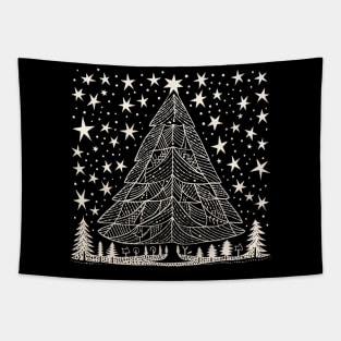 Block Art Christmas Tree Tapestry