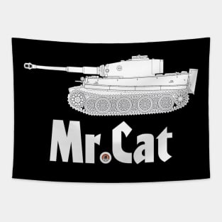 Mr. Cat Panzer 6 Tiger Tapestry