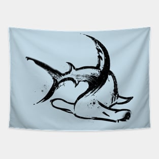 Ink Hammerhead Shark Tapestry