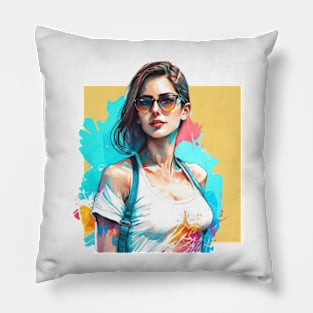 Summer Time Girl Pillow