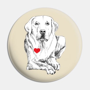 love a Labrador Pin