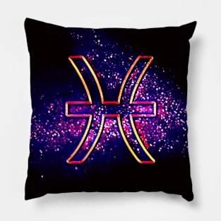 Pisces (Retro Pisces Zodiac) Pillow