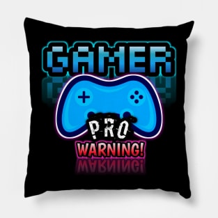 Gamer Pro Warning Pillow