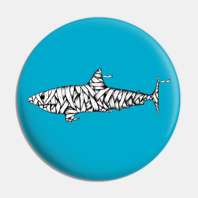 Shark Mummy Pin by InkCats