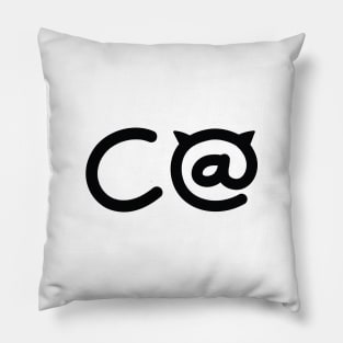 Cat Typhography Black Pillow