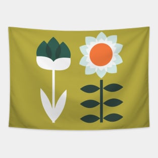 Set Sun Olive Flower Tapestry