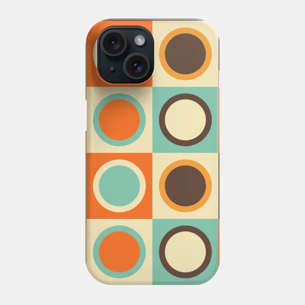 Mid century modern circles 00 Phone Case by Slanapotam