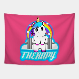 Barbell unicorn, gym girl, fitness for women Tapestry