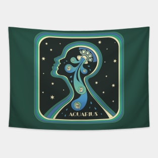 Aquarius Zodiac Design Tapestry