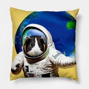 Guinea Pig Astronaut Surfing Earth Pillow