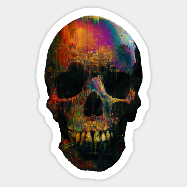 Discover Glitchy Species - Skull - Sticker