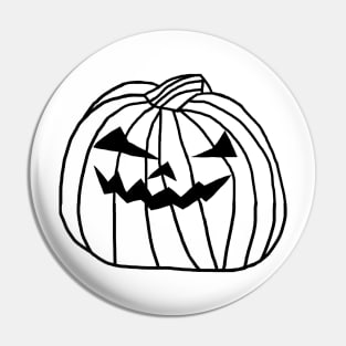 Big Halloween Horror Pumpkin Outline Pin