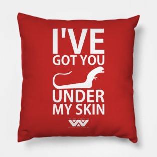 Under my skin white Pillow