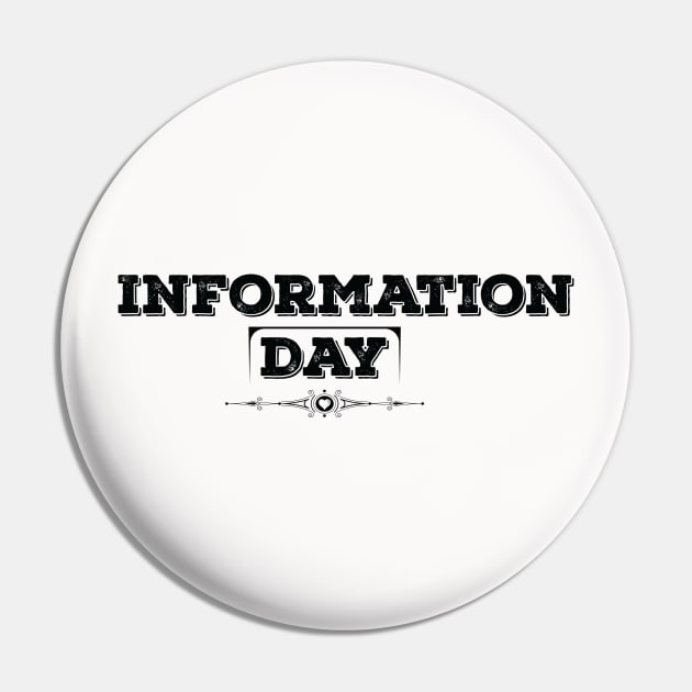 National Freedom of Information Day Black Pin by VecTikSam