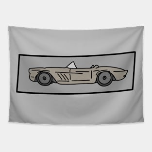 classic automotive car illustration Tapestry