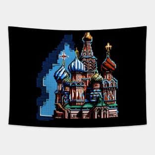 Saint Basils Cathedral Pixel Art Tapestry