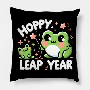 Hoppy Leap Year - Frog Pillow