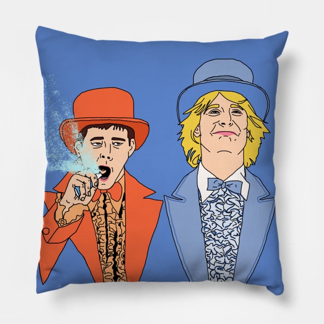 Dumb and Dumber Mouth Spray Pillow by Lydia's Green Light Closet 