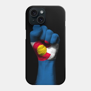 Flag of Colorado on a Raised Clenched Fist Phone Case