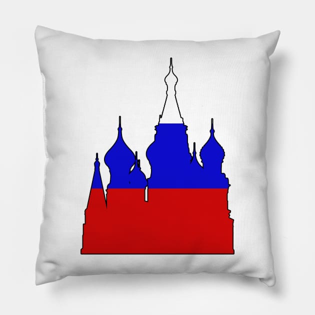 Russia - Cathedral (Flag) _028 Pillow by Tridaak