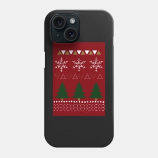 Mulled wine red geometric christmas - Novelty Phone Case