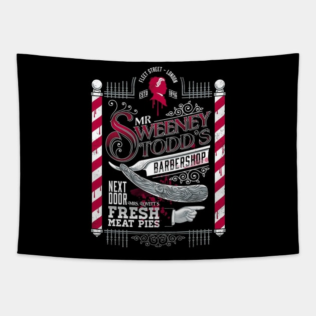 The Demon Barber Sweeney Todd Tim Burton Goth Tapestry by Smithys