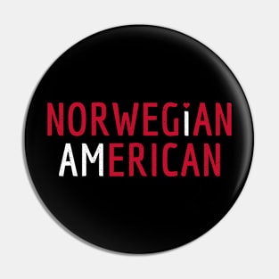 I Am Norwegian American - Norway and America Pride Pin