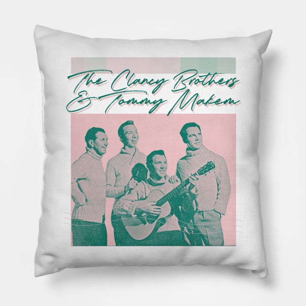 The Clancy Brothers & Tommy Makem Pillow by unknown_pleasures