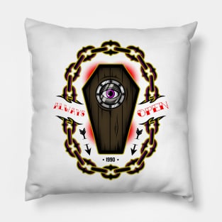 Always Open  Tattoo Design Pillow