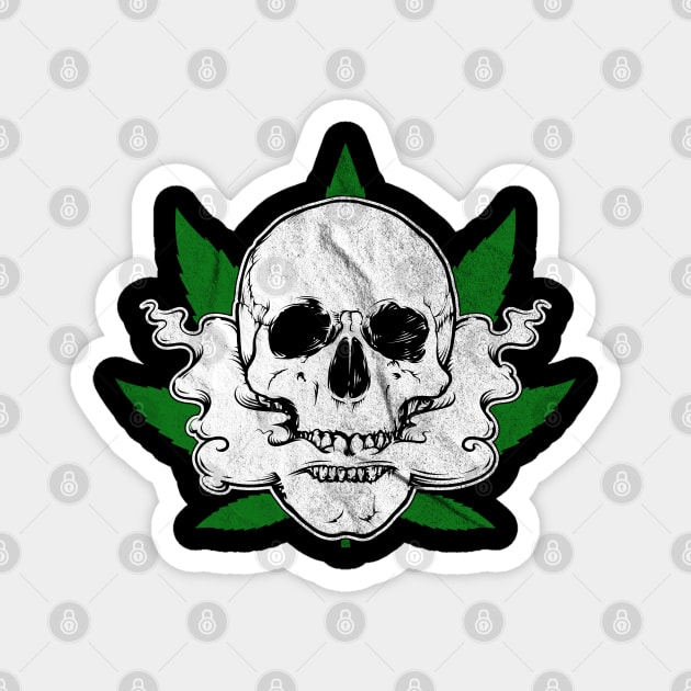 Smoking Skull Magnet by Cooldruck