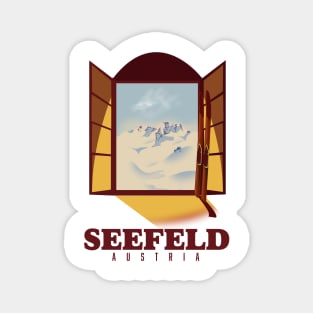 Seefeld Austria Ski poster Magnet