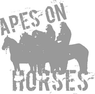 Apes on tee-Horses Magnet