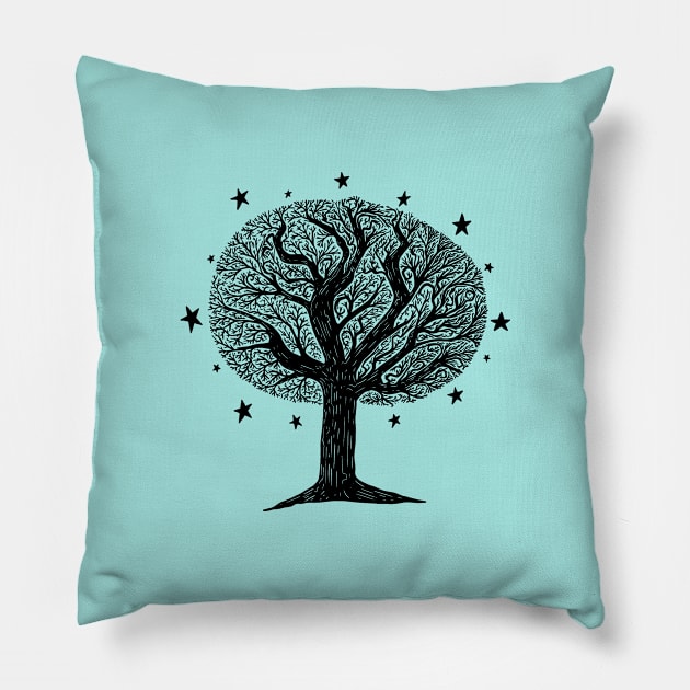 the dreaming tree Pillow by MatthewTaylorWilson