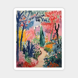 Pink Summer Garden Abstract Magnet