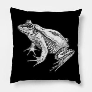 Graphic bnw frog toad Pillow