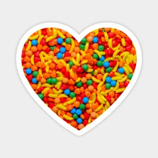 Assorted Fruit Candies Design Heart Magnet