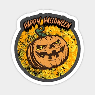 Happy Halloween Scary Pumpkin Graphic Magnet