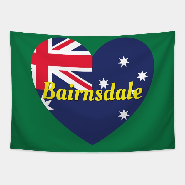 Bairnsdale VIC Australia Australian Flag Heart Tapestry by DPattonPD